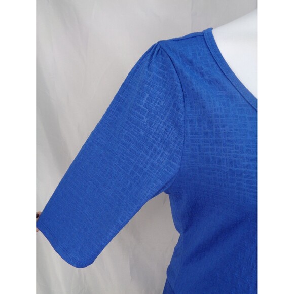 LuLaRoe Textured Blue Nicole Dress Plus Size 2XL New - Picture 4 of 9